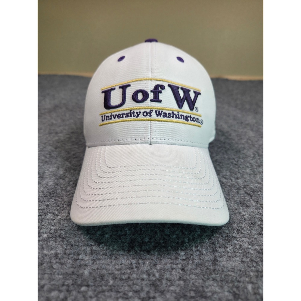 University of Washington Snapback Hat OSFA The Game White Purple
